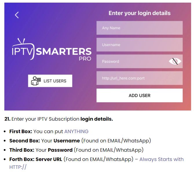 login details wrong