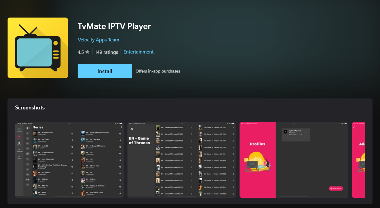 tv mate iptv player